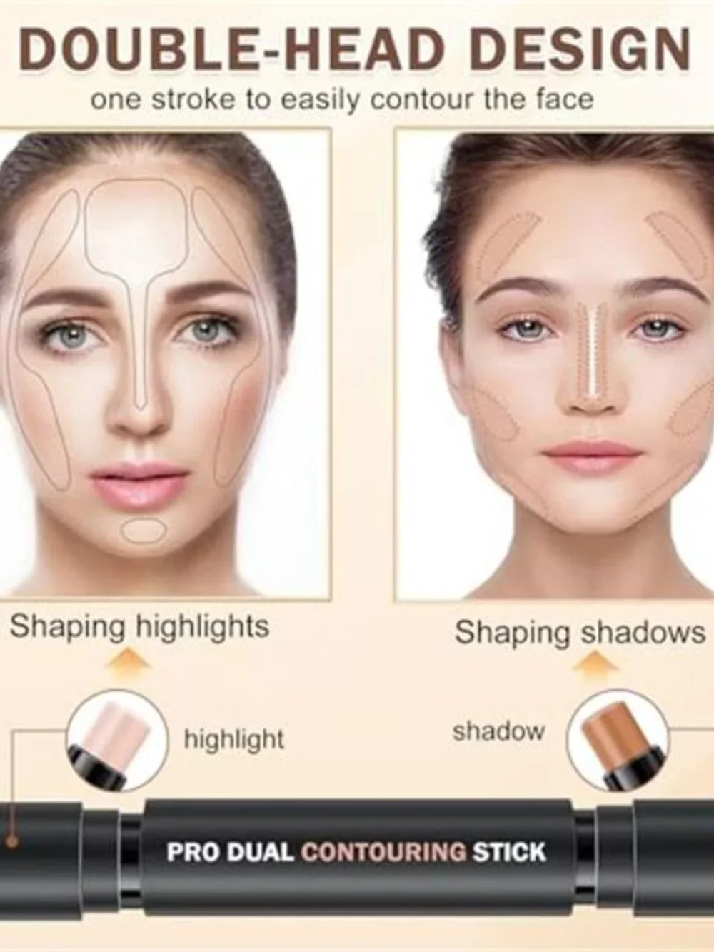 6 Colors Cream Contour Stick Makeup Contour Kit